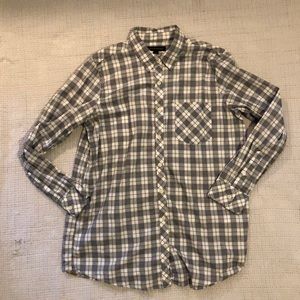 Grey Plaid Button Down